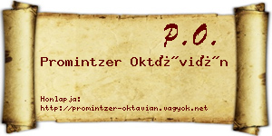 Promintzer Oktávián névjegykártya
